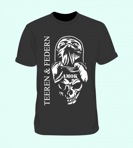 Amok-Teeren und Federn- Shirt- Antrazit