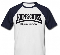 Kopfschuss T-Shirt Raglan Weiss