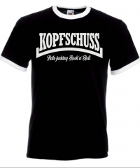 Kopfschuss T-Shirt Raglan Schwarz